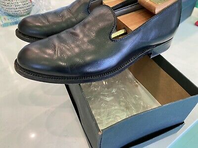 Alden 3605 Black Calfskin Slip-On Loafer