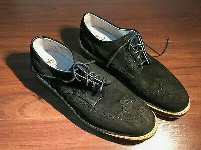 Alden 20662 Black Suede Short Wing Tip Blucher