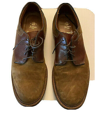Alden 96500F Snuff Suede and Brown Alpine Grain Saddle Shoe