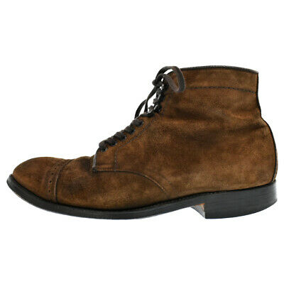 Alden 4196 Brown Suede Perforated Cap Toe Boot