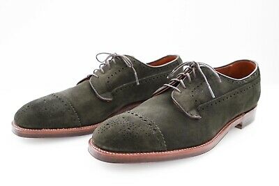 Alden D6533 Hunting Green Suede Medallion Tip Blucher