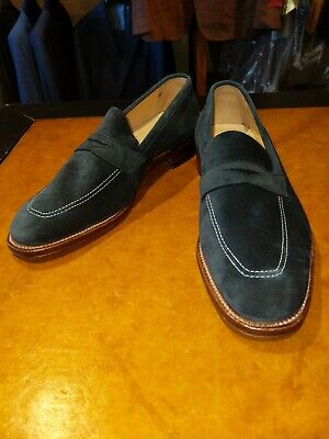 Alden 3455UF Navy Suede LHS / Penny Loafer