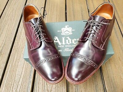 Alden D9527 Color 8 Shell Cordovan Perforated Straight Tip Blucher