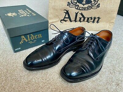 Alden D6530 Black Shell Cordovan Medallion Tip Blucher