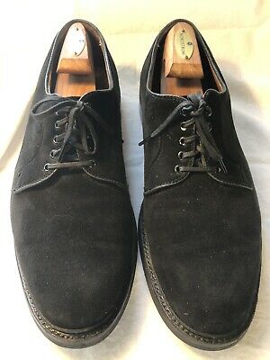 Alden 94312S Black Suede Plain Toe Blucher
