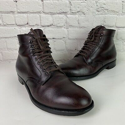 Alden 45624H Burgundy Scotch Grain Plain Toe Boot