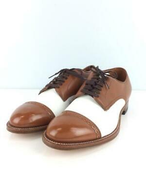 Alden 55906 Brown Calfskin and White Calfskin Perforated Straight Tip Blucher Spectator