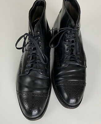 Alden 3995H Black Shell Cordovan Medallion Cap Toe Boot