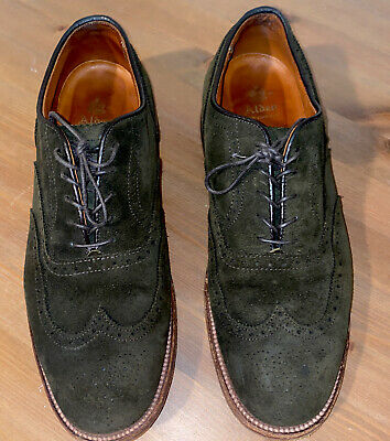 Alden D6305 Hunting Green Reverse Chamois Wing Tip Bal