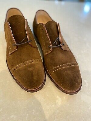 Alden D6526F Snuff Suede Perforated Straight Tip Blucher