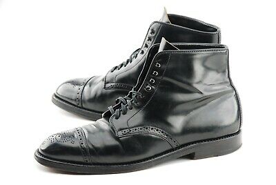 Alden 3995H Black Shell Cordovan Medallion Cap Toe Boot