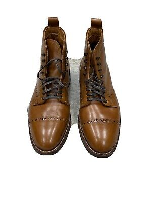 Alden 44921H Burnished Tan Calfskin Perforated Cap Toe Boot