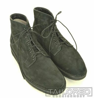 Alden D6817 Black Suede Plain Toe Boot