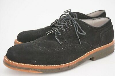 Alden 20662 Black Suede Short Wing Tip Blucher