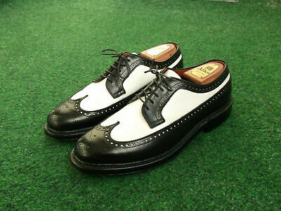 Alden 9767Y Black and White Calfskin Long Wing Blucher Spectator