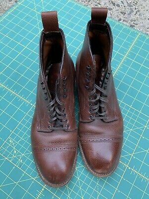 Alden 41922H Brown Scotch Grain Perforated Cap Toe Boot