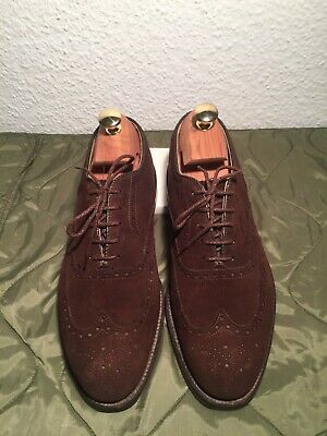 Alden 9744 Brown Suede Wing Tip Bal