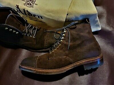 Alden D6864HC Tobacco Reverse Chamois Perforated Cap Toe Boot