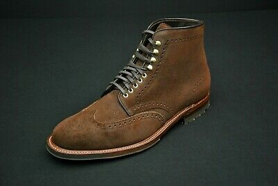 Alden D8831HC Tobacco Reverse Chamois Wing Tip Boot