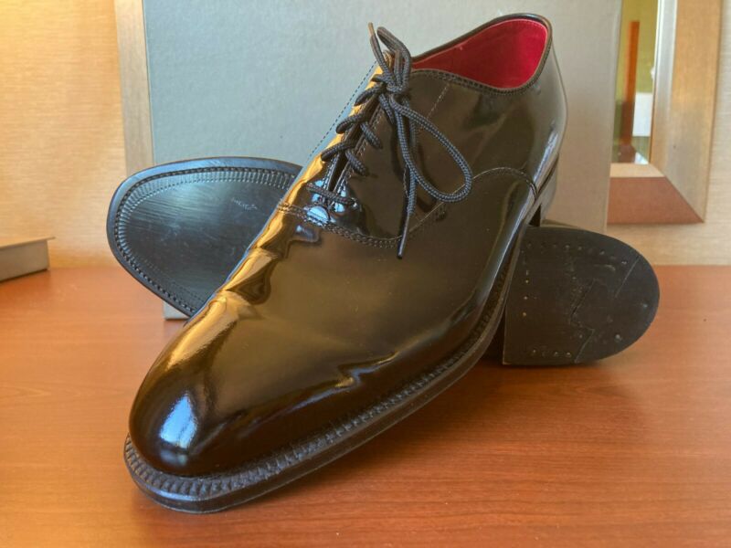 Alden 9373 Black Patent Plain Toe Bal Alden Model Project