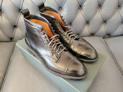 Alden D7827H Black Calfskin Perforated Cap Toe Boot