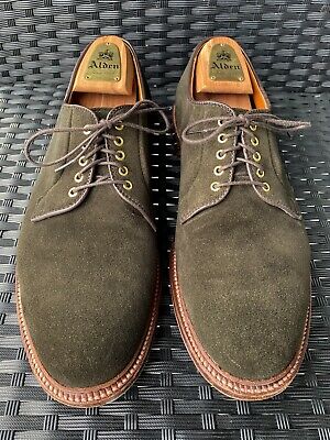 Alden D3403 Hunting Green Suede Plain Toe Blucher