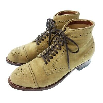 Alden 41802H Tan Suede Medallion Cap Toe Boot