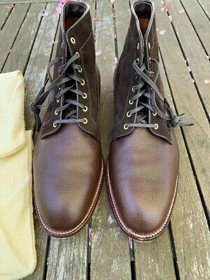 Alden D6818 Brown Country Calf and Dark Brown Suede Plain Toe Boot