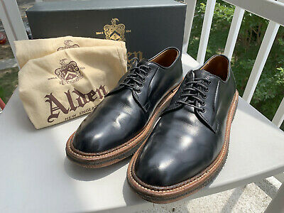 Alden D5416 Black Calfskin Plain Toe Blucher