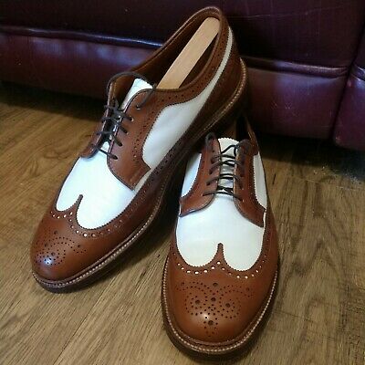 Alden 97650 Tan Calfskin and White Calfskin Long Wing Blucher Spectator