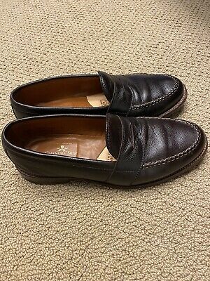 Alden D9223 Dark Brown Regina Grain Full Strap Loafer