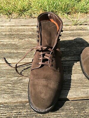 Alden D9807H Dark Brown Suede Cap Toe Boot