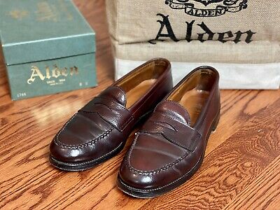 Alden 6755 Color 8 Shell Cordovan (Scotch Grain) LHS / Penny Loafer