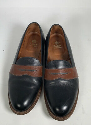 Alden D6204 Black and Brown Alpine Grain Full Strap Loafer