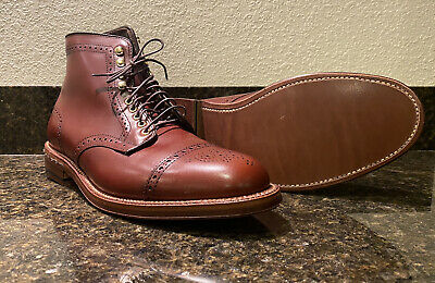 Alden D8837H Walnut Calfskin Medallion Cap Toe Boot