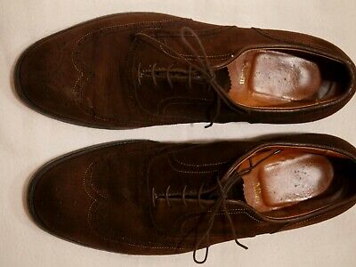 Alden 9744 Brown Suede Wing Tip Bal