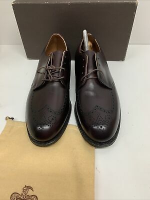 Alden 256 Burgundy Calfskin Perforated Wing Blucher