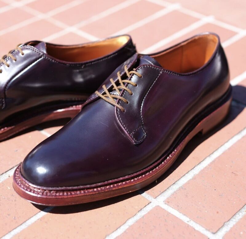 Alden D9404 Color 8 Shell Cordovan Plain Toe Blucher | Alden Model