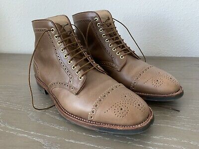 Alden D6863C Natural Chromexcel Medallion Cap Toe Boot