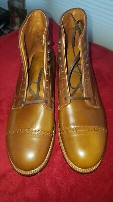 Alden D1813H Whiskey Shell Cordovan Perforated Cap Toe Boot