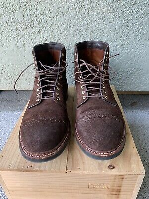 Alden D6864C Tobacco Reverse Chamois Perforated Cap Toe Boot