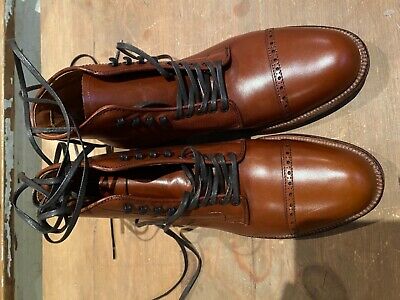 Alden D4819H Tan Calfskin Perforated Cap Toe Boot