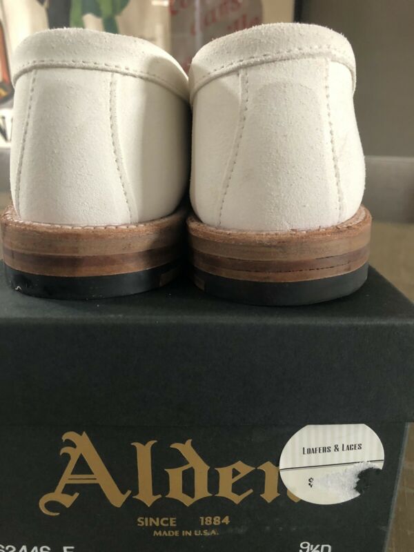 Alden N9202 ローファー スエード ホワイト 2105T Alden N9202 コインローファー スエード ホワイト 2105T - メルカリ