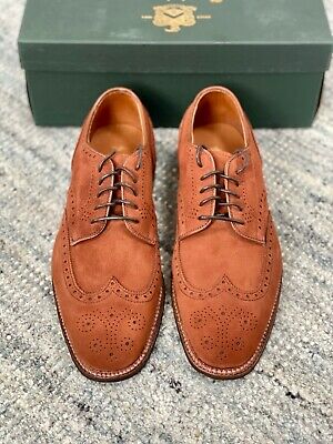 Alden D1511 Polo Suede Short Wing Tip Blucher