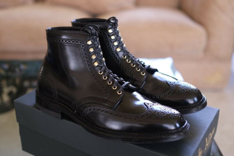 Alden D0836HC Black Shell Cordovan Wing Tip Boot | Alden
