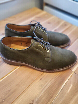 Alden D3403 Hunting Green Suede Plain Toe Blucher