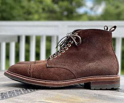 Alden D6864C Tobacco Reverse Chamois Perforated Cap Toe Boot