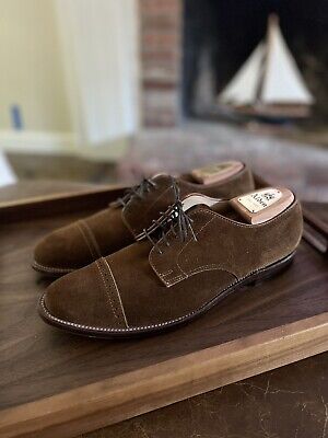 Alden D6526F Snuff Suede Perforated Straight Tip Blucher