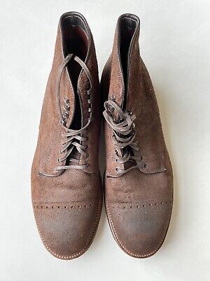 Alden D3902HC Tobacco Reverse Chamois Perforated Cap Toe Boot