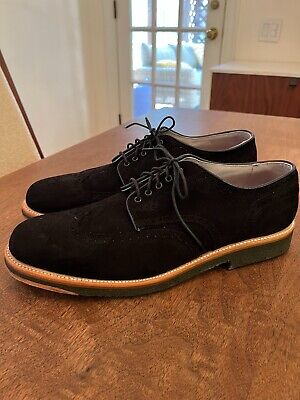 Alden 20662 Black Suede Short Wing Tip Blucher
